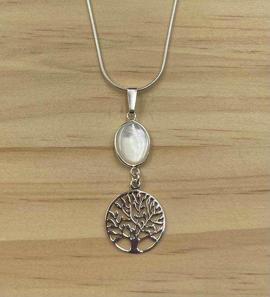 Pendentif Arbre de Vie Argent 925 Nacre