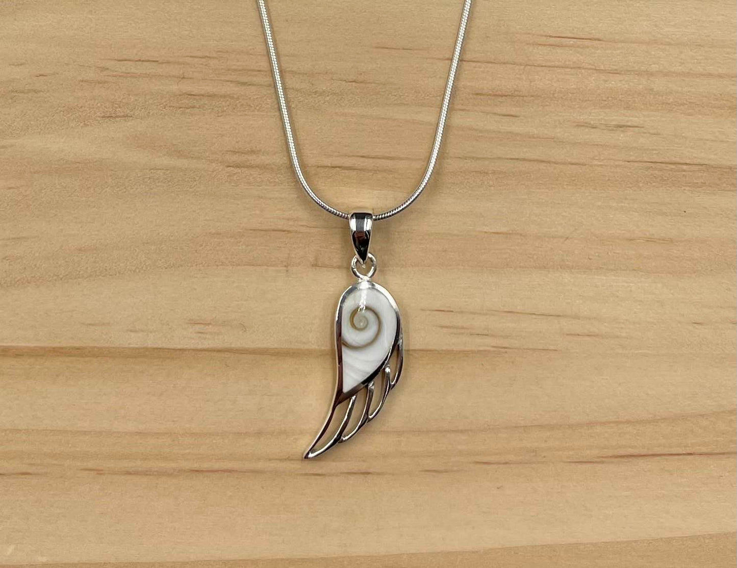 Pendentif Aile d'Ange Argent 925 Oeil de Ste Lucie