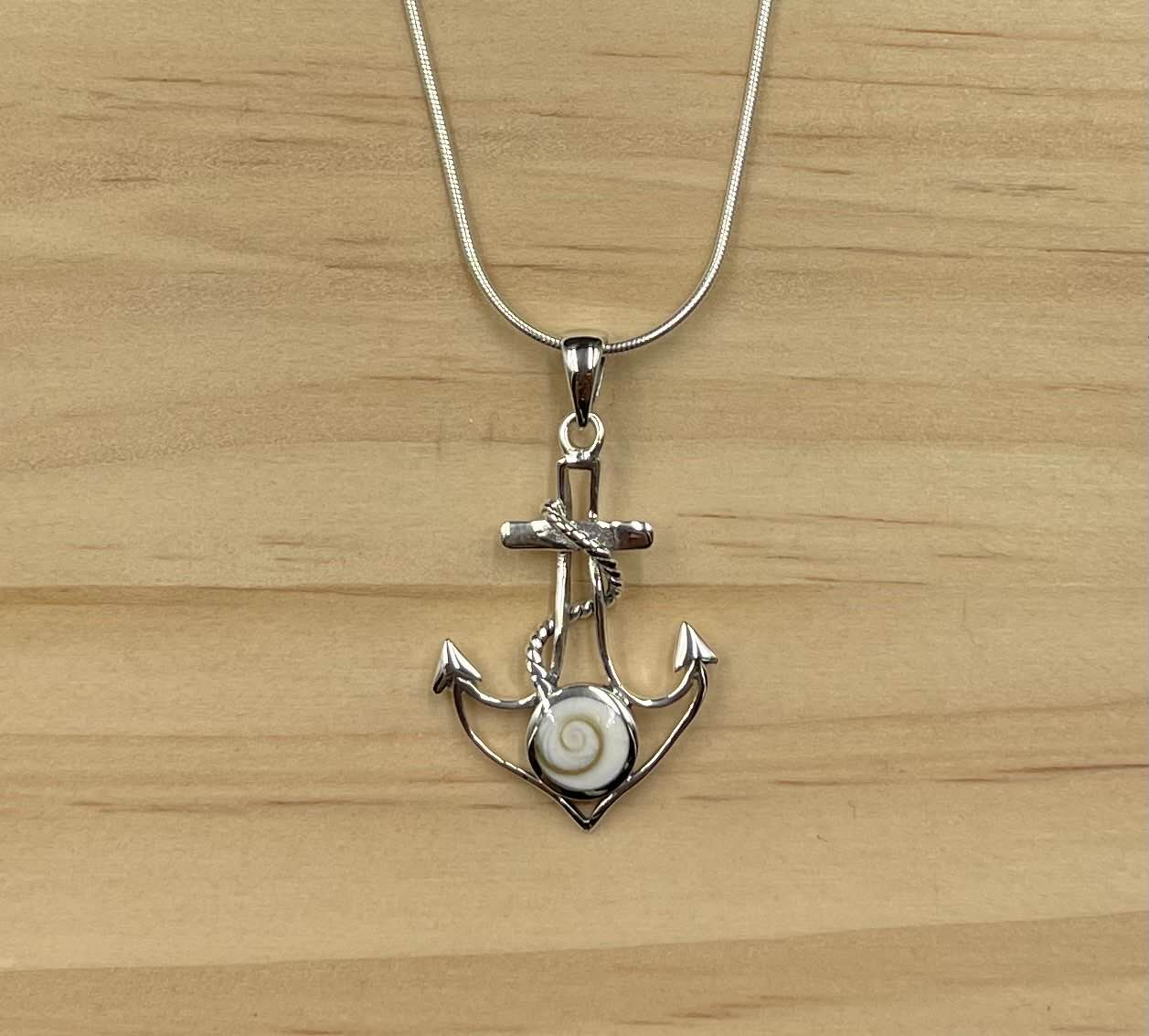 Pendentif Ancre Argent 925 Oeil de Ste Lucie