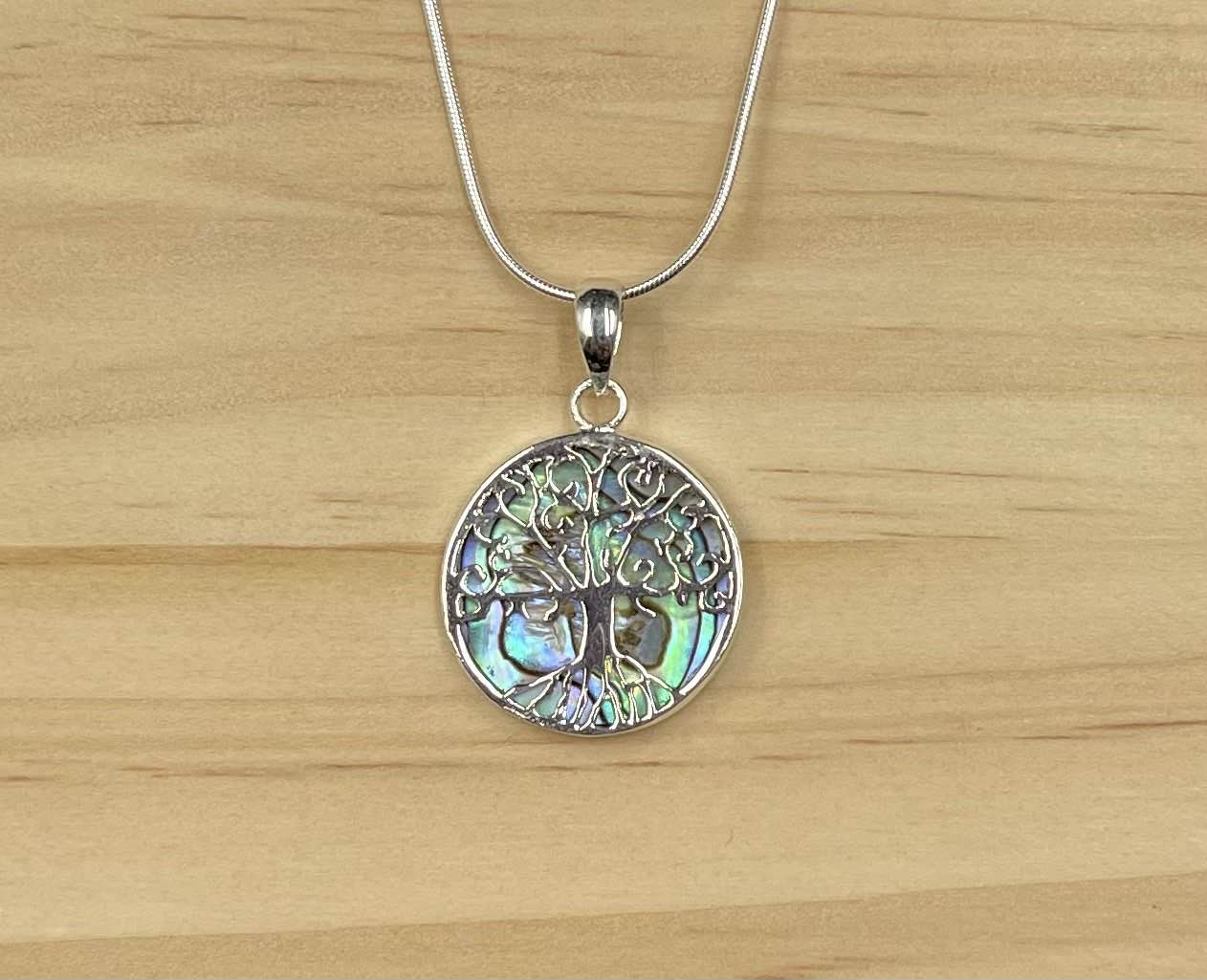 Pendentif Arbre de Vie Argent 925 Abalone