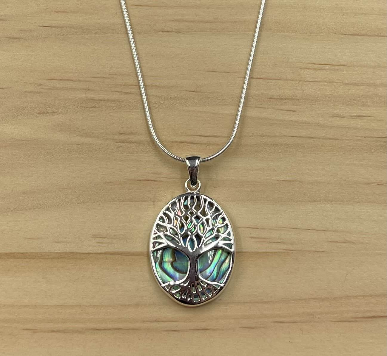 Pendentif Arbre de Vie Argent 925 Abalone