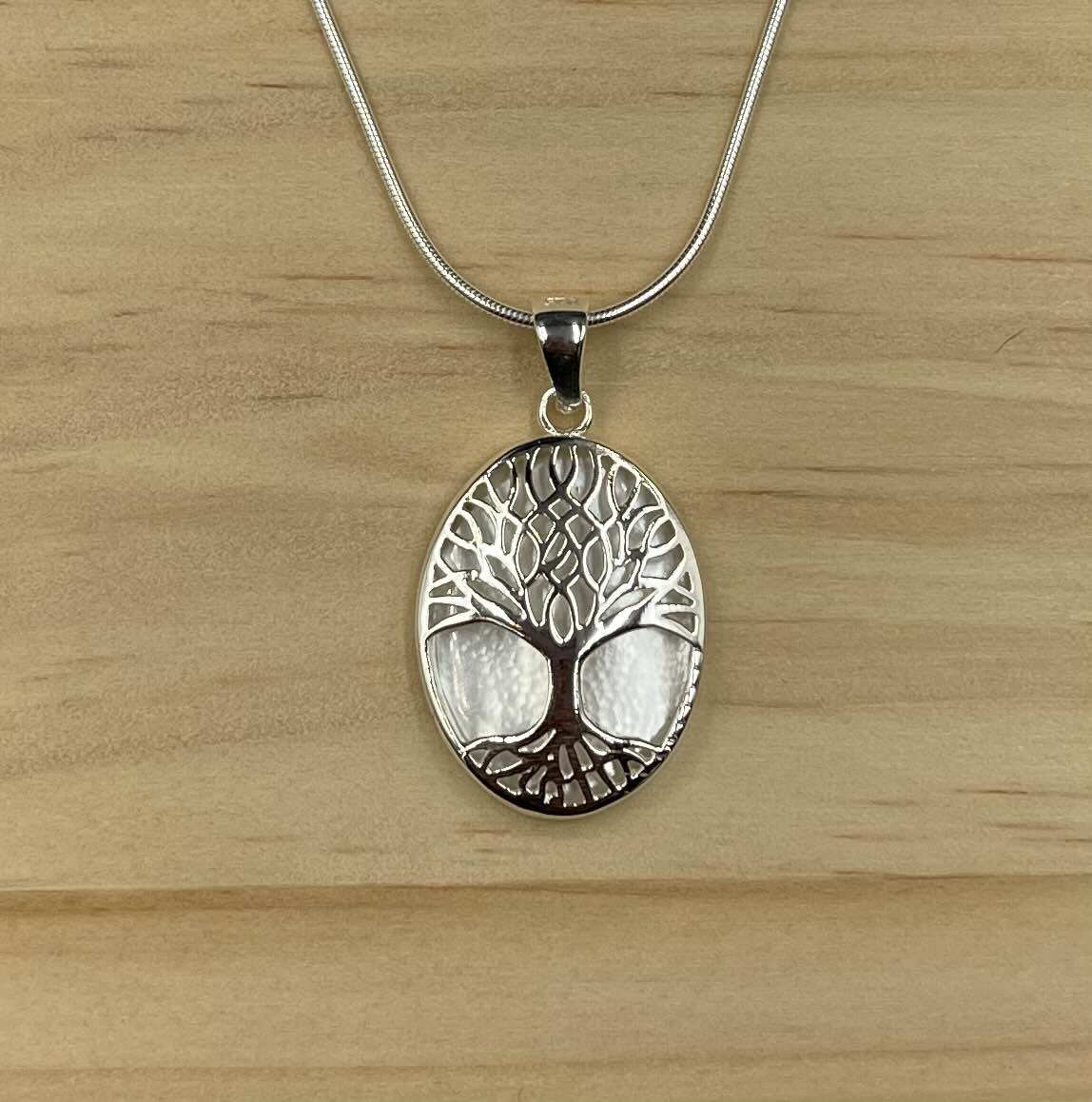 Pendentif Arbre de Vie Argent 925 Nacre