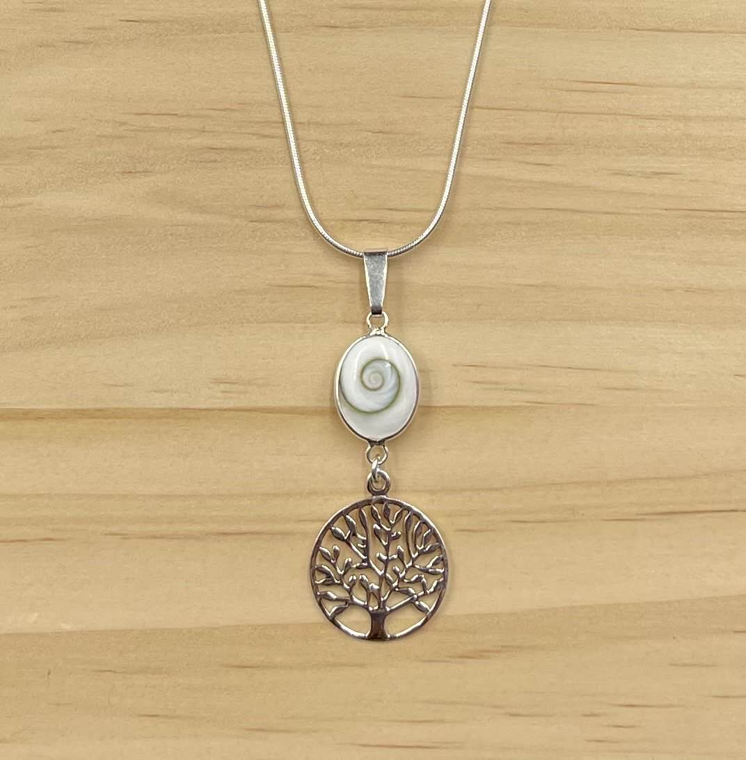 Pendentif Arbre de Vie Argent 925 Oeil de Ste Lucie