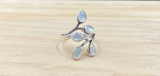 Bague Réglable Argent 925 Nacre