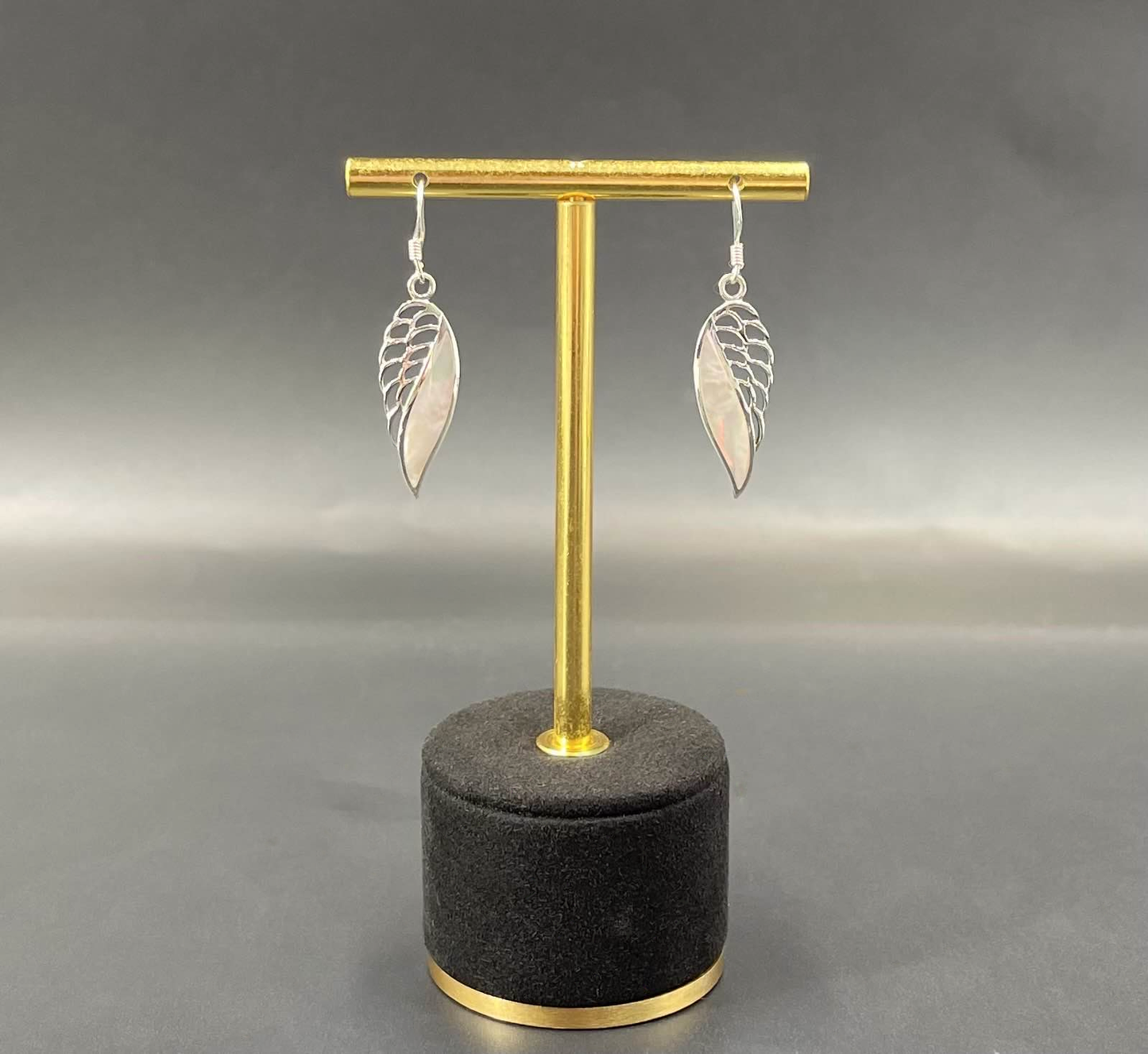 Boucles d'Oreilles Aile d'Ange Argent 925 Nacre