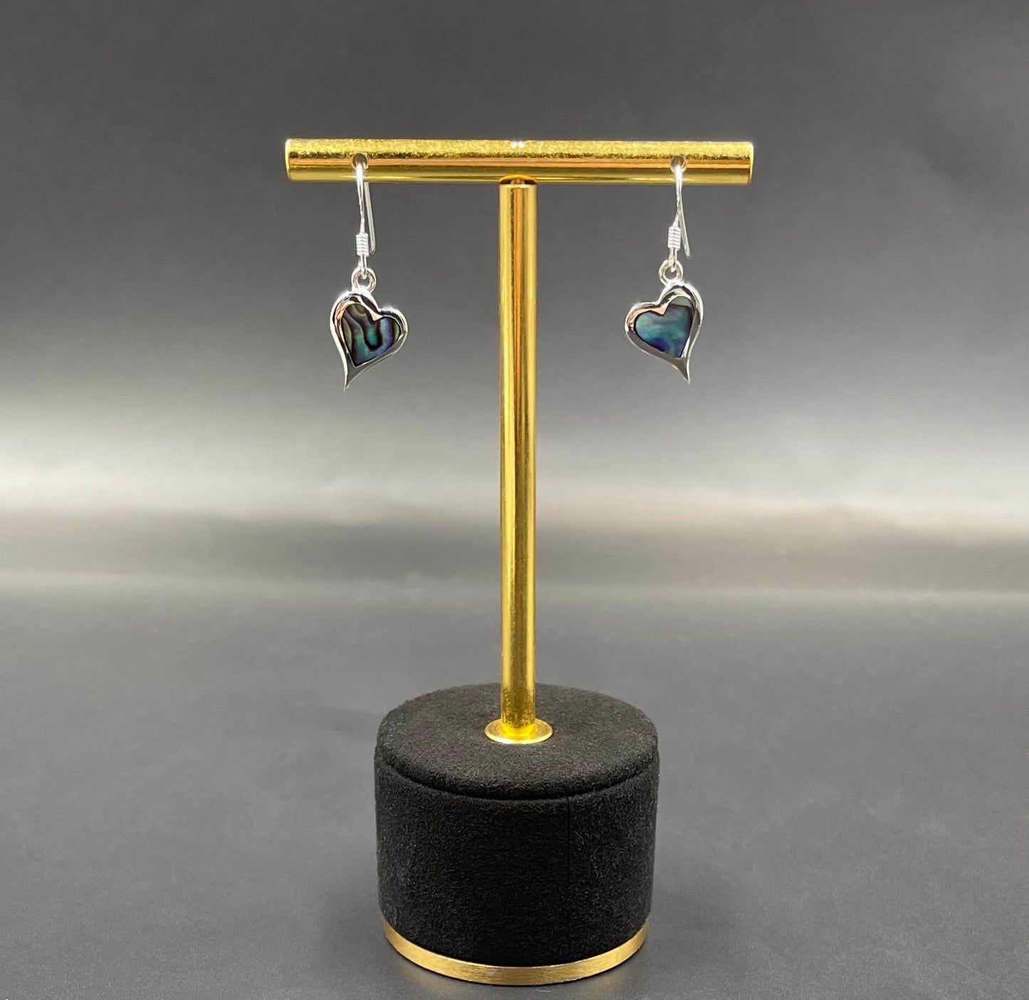 Boucles d'Oreilles Coeur Argent 925 Abalone