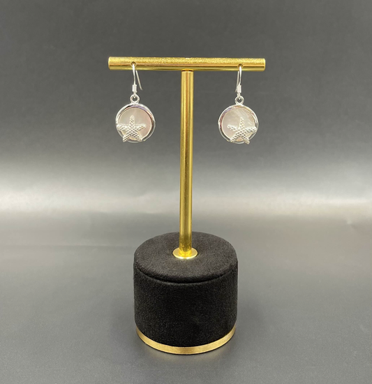 Boucles d'Oreilles Étoile de mer Argent 925 Nacre