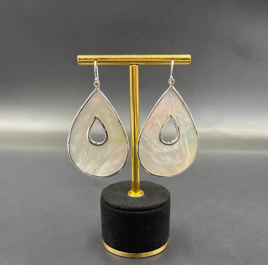 Boucles d'Oreilles Argent 925 Nacre