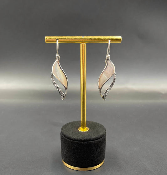 Boucles d'Oreilles Argent 925 Nacre