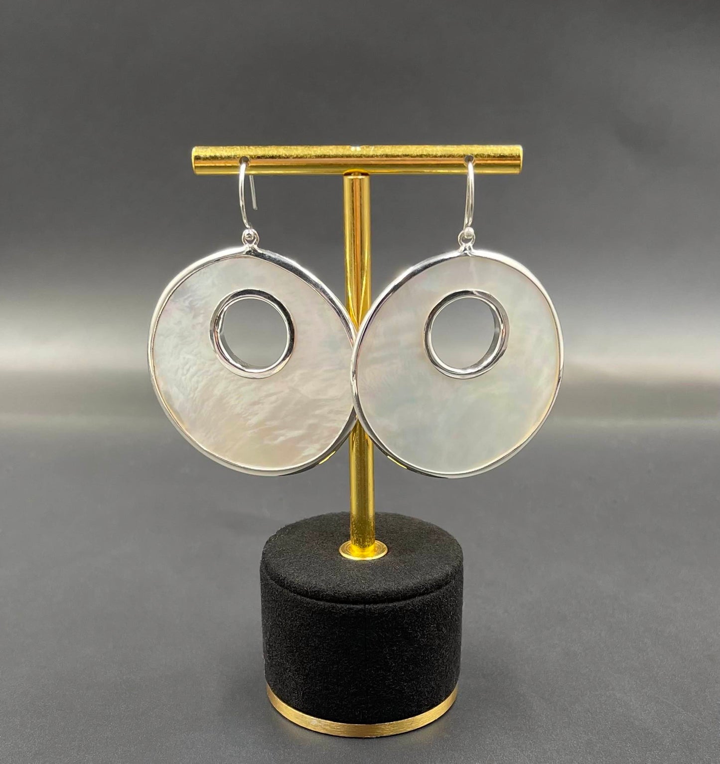 Boucles d'Oreilles Argent 925 Nacre