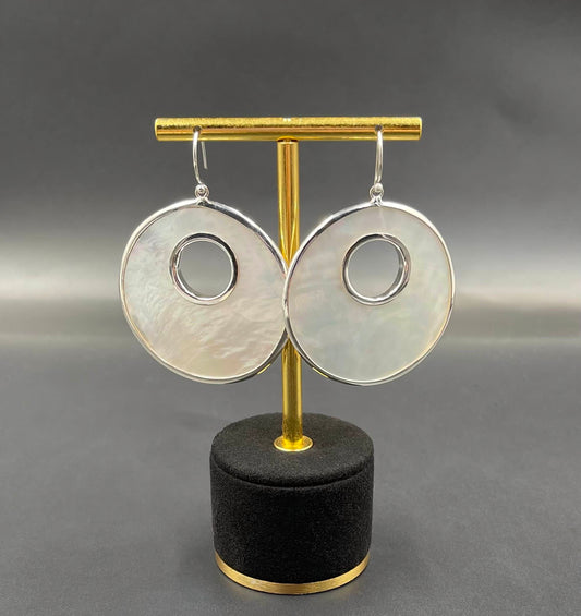 Boucles d'Oreilles Argent 925 Nacre