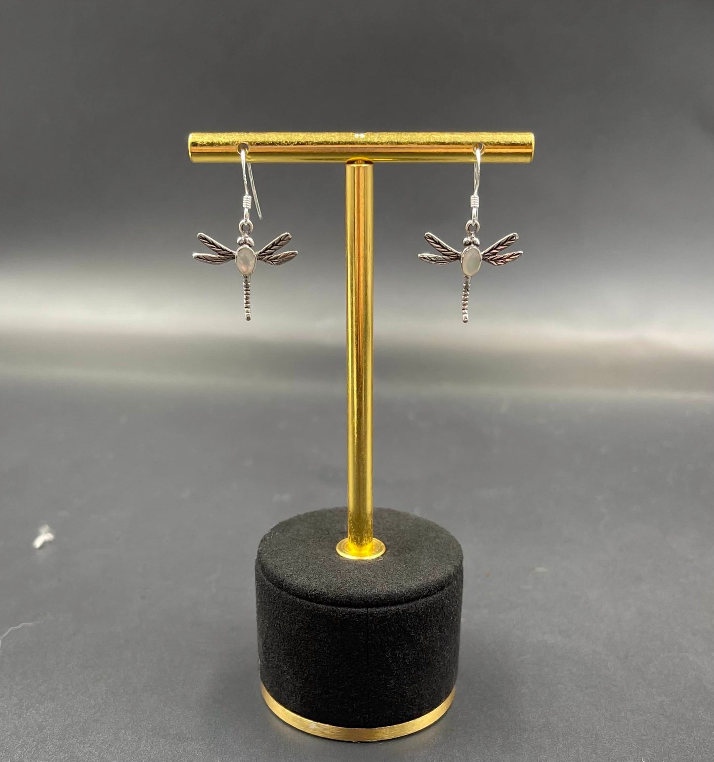 Boucles d'Oreilles Libellule Argent 925 Nacre