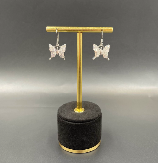 Boucles d'Oreilles papillons Argent 925 Nacre