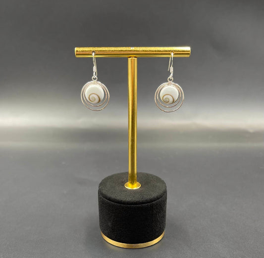 Boucles d'Oreilles Argent 925 Oeil de Ste Lucie