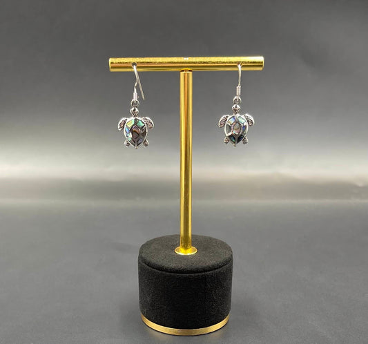 Boucles d'Oreilles Tortue Argent 925 Abalone