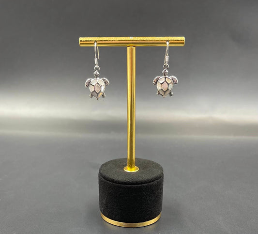 Boucles d'Oreilles Tortue Argent 925 Nacre