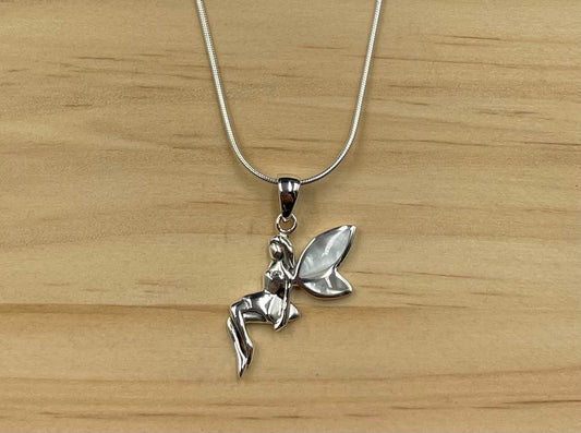 Pendentif Fée Argent 925 Nacre
