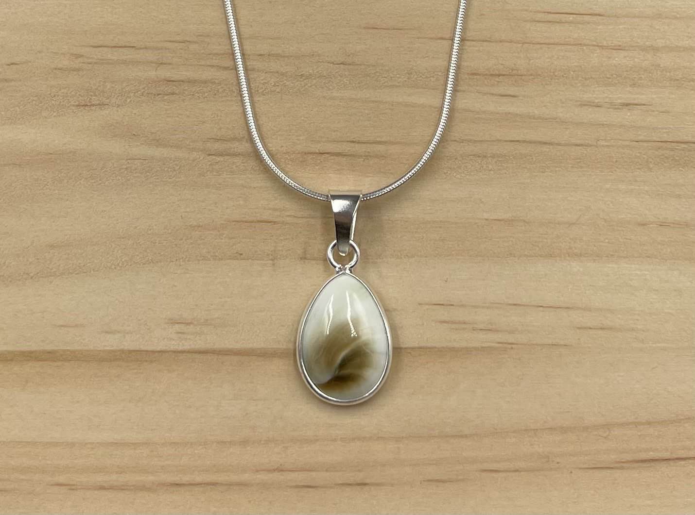 Pendentif Goutte Argent 925 Oeil de Ste Lucie