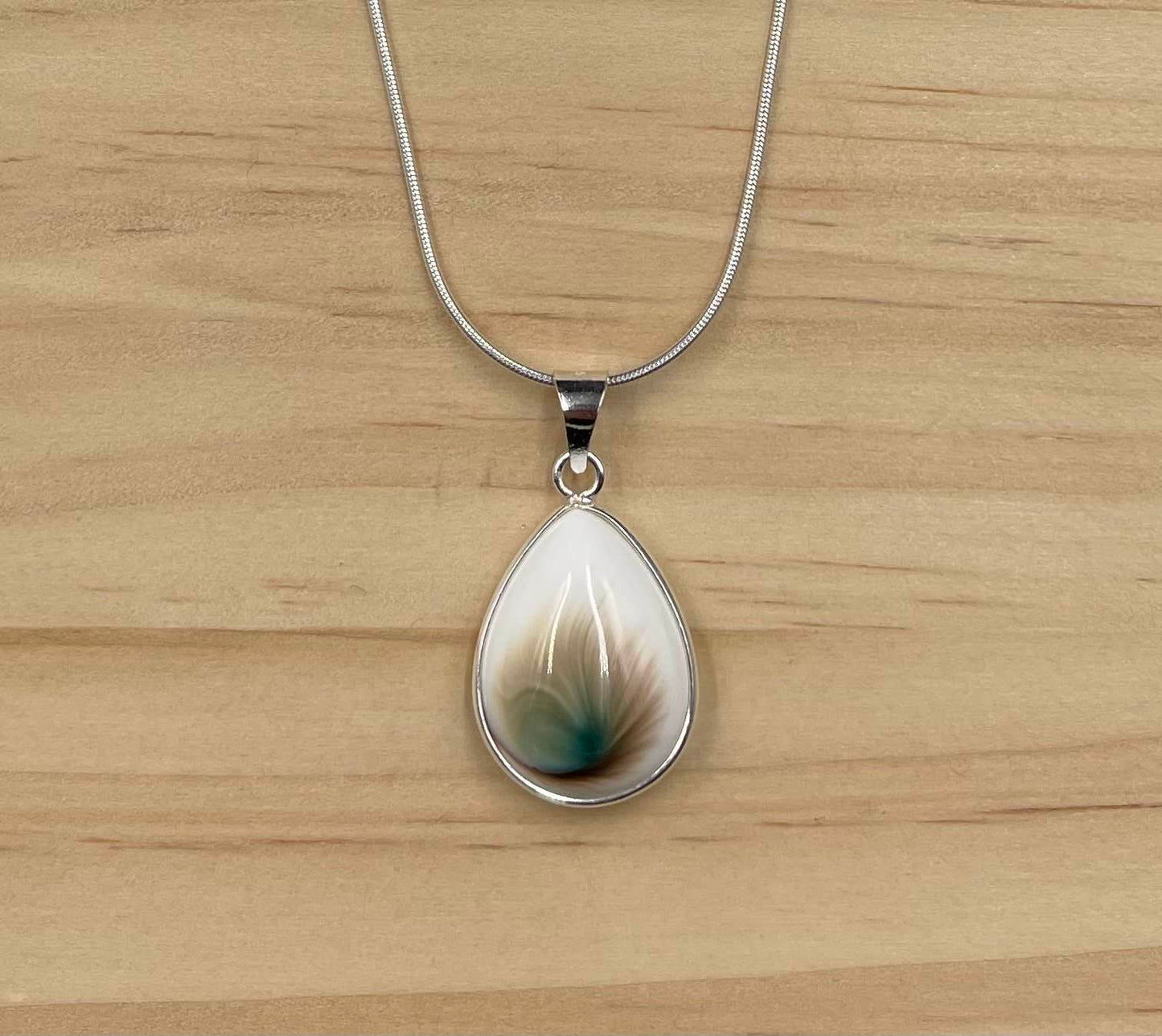 Pendentif Goutte Argent 925 Oeil de Ste Lucie