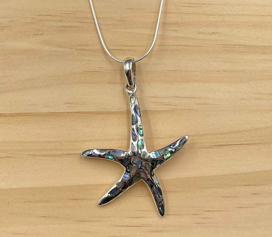 Pendentif Étoile de Mer Argent 925 Abalone