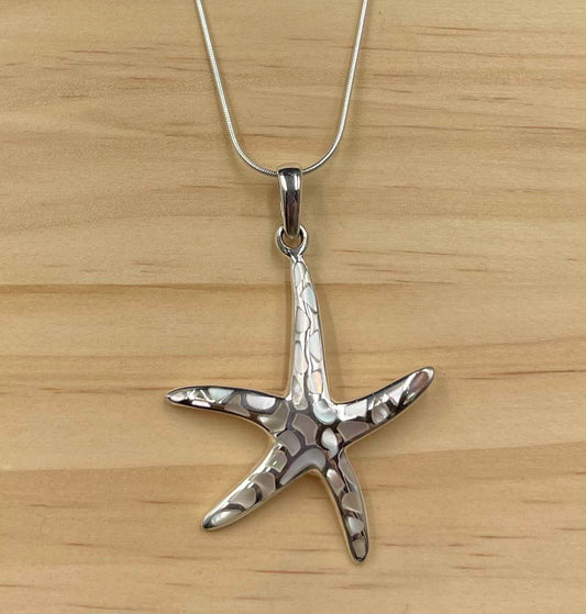 Pendentif Étoile de Mer Argent 925 Nacre