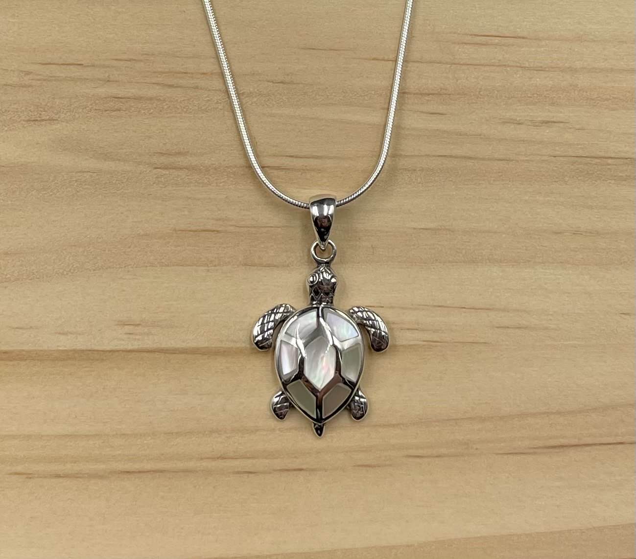 Pendentif Tortue Argent 925 Nacre