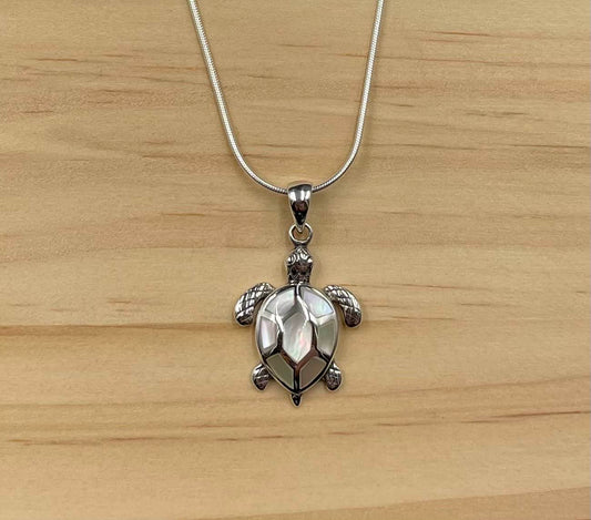 Pendentif Tortue Argent 925 Nacre