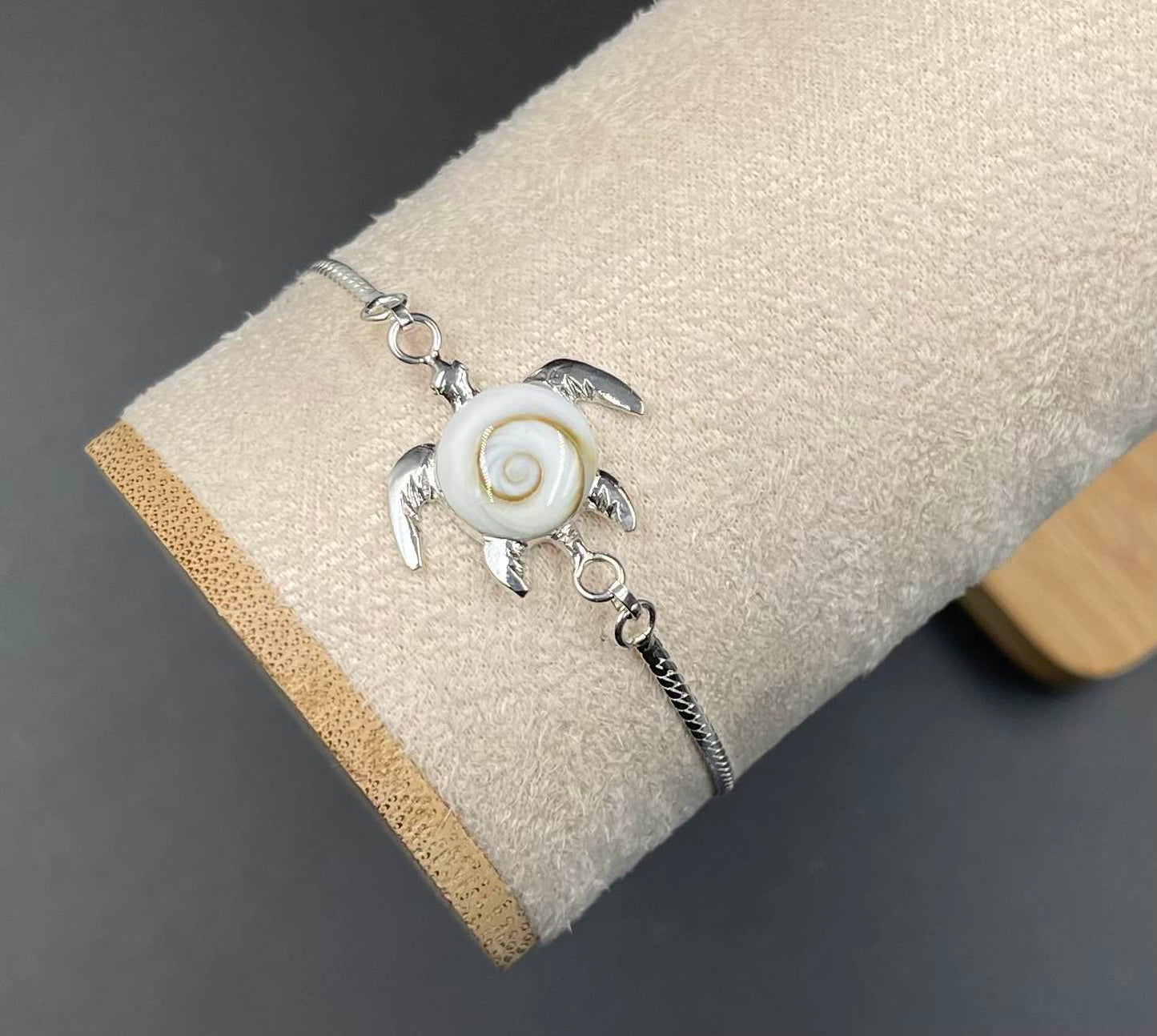 Bracelet Tortue Argent 925 Oeil de Ste Lucie