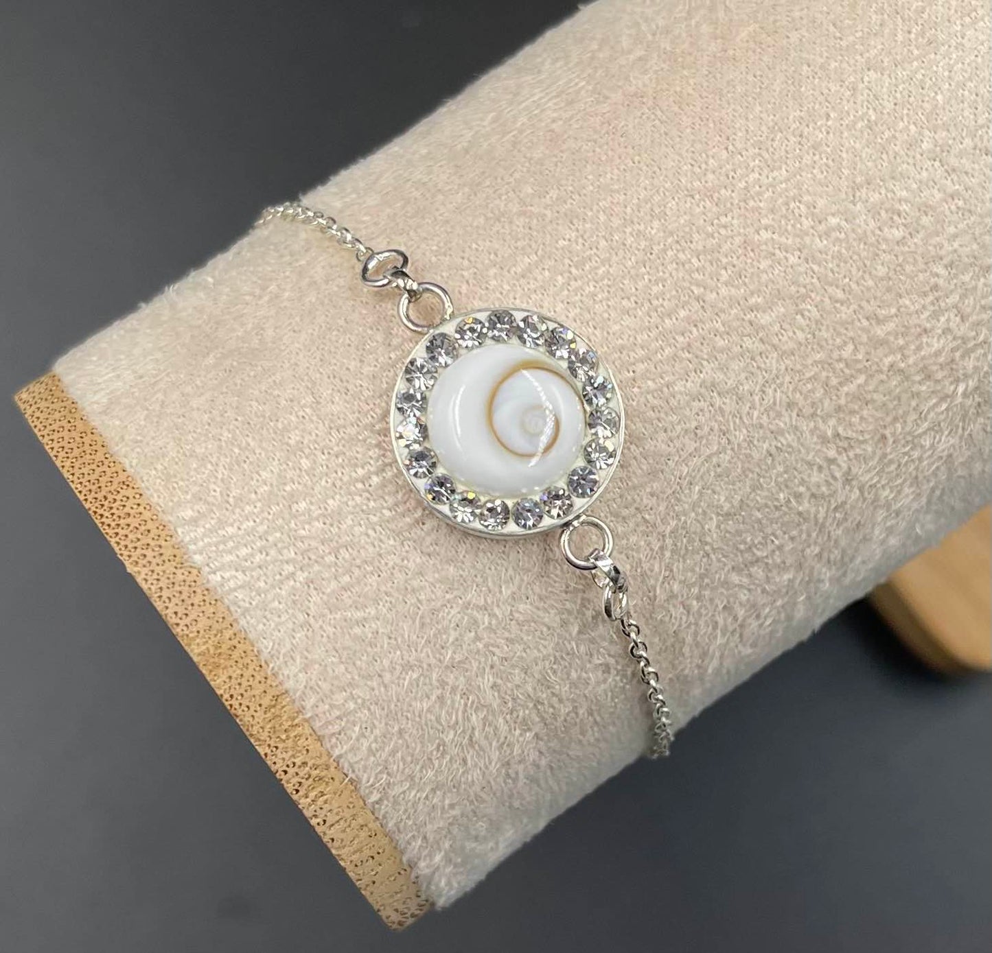 Bracelet Argent 925 Oeil de Ste Lucie Grand - Strass Swarovski