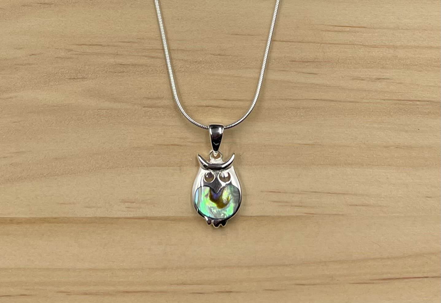 Pendentif Hibou Argent 925 Abalone