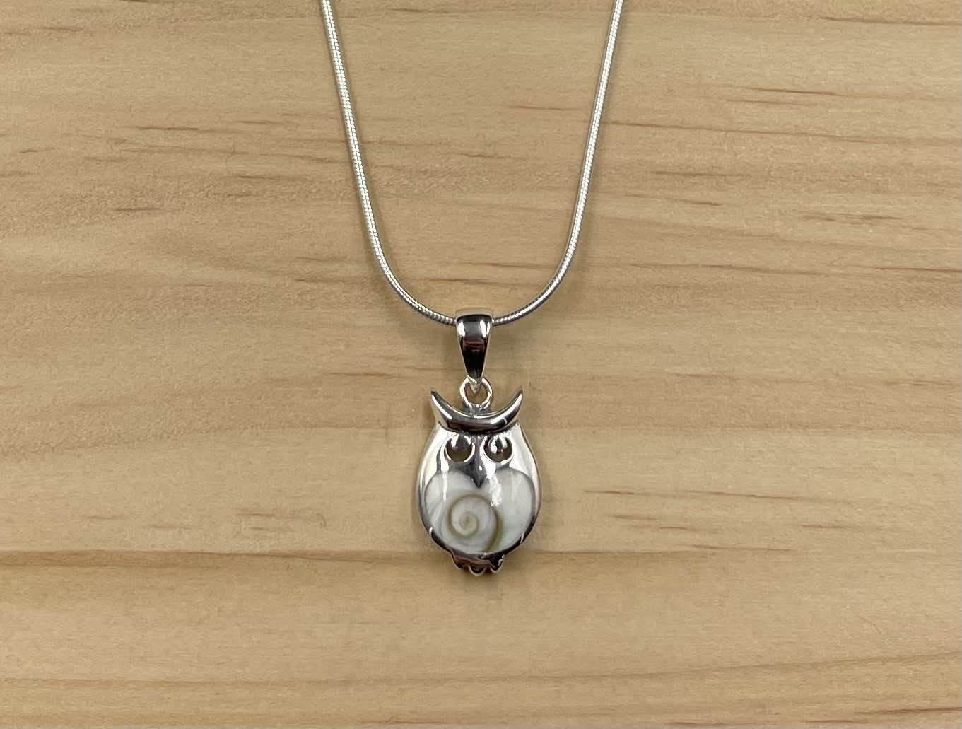 Pendentif Hibou Argent 925 Oeil de Ste Lucie