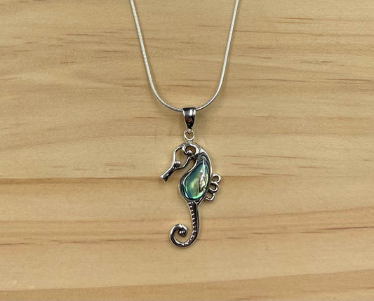Pendentif Hippocampe Argent 925 Abalone