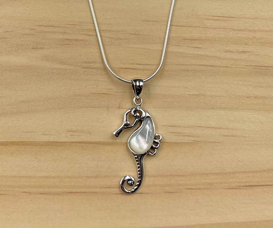 Pendentif Hippocampe Argent 925 Nacre