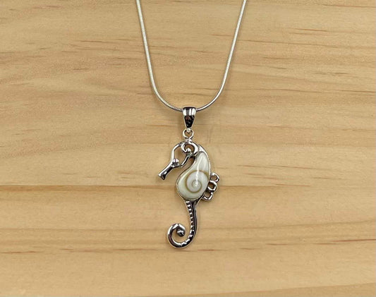 Pendentif Hippocampe Argent 925 Oeil de Ste Lucie