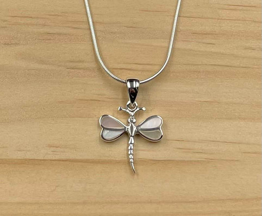 Pendentif Libellule Argent 925 Nacre