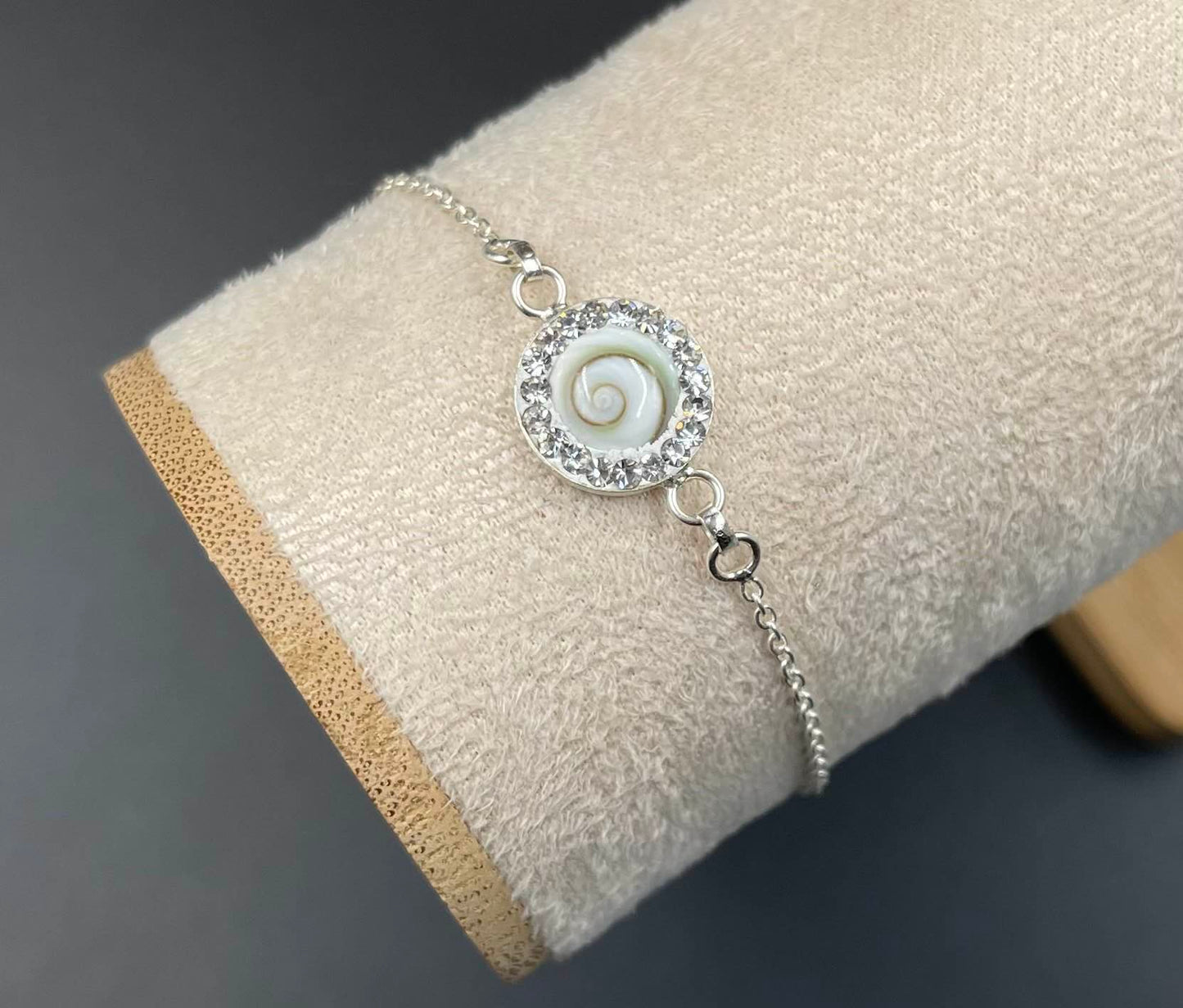 Bracelet Argent 925 Oeil de Ste Lucie Moyen - Strass Swarovski