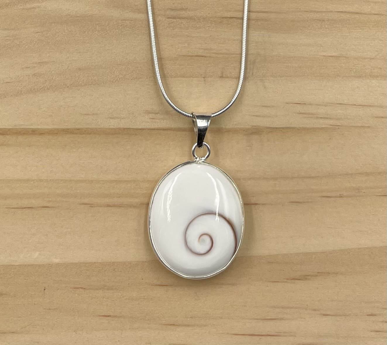 Pendentif Ovale Argent 925 Oeil de Ste Lucie