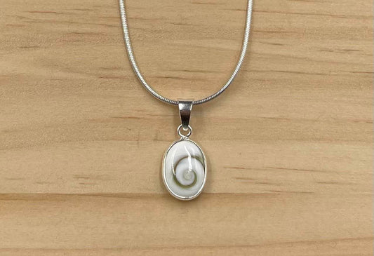 Pendentif Ovale Argent 925 Oeil de Ste Lucie