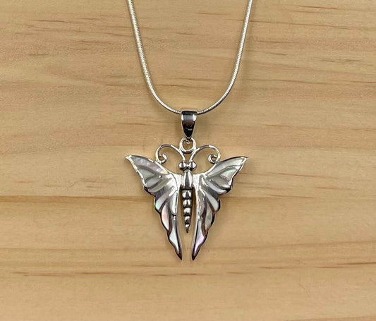 Pendentif Papillon Argent 925 Nacre