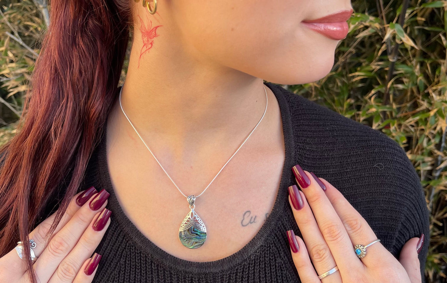 Pendentif Argent 925 Abalone