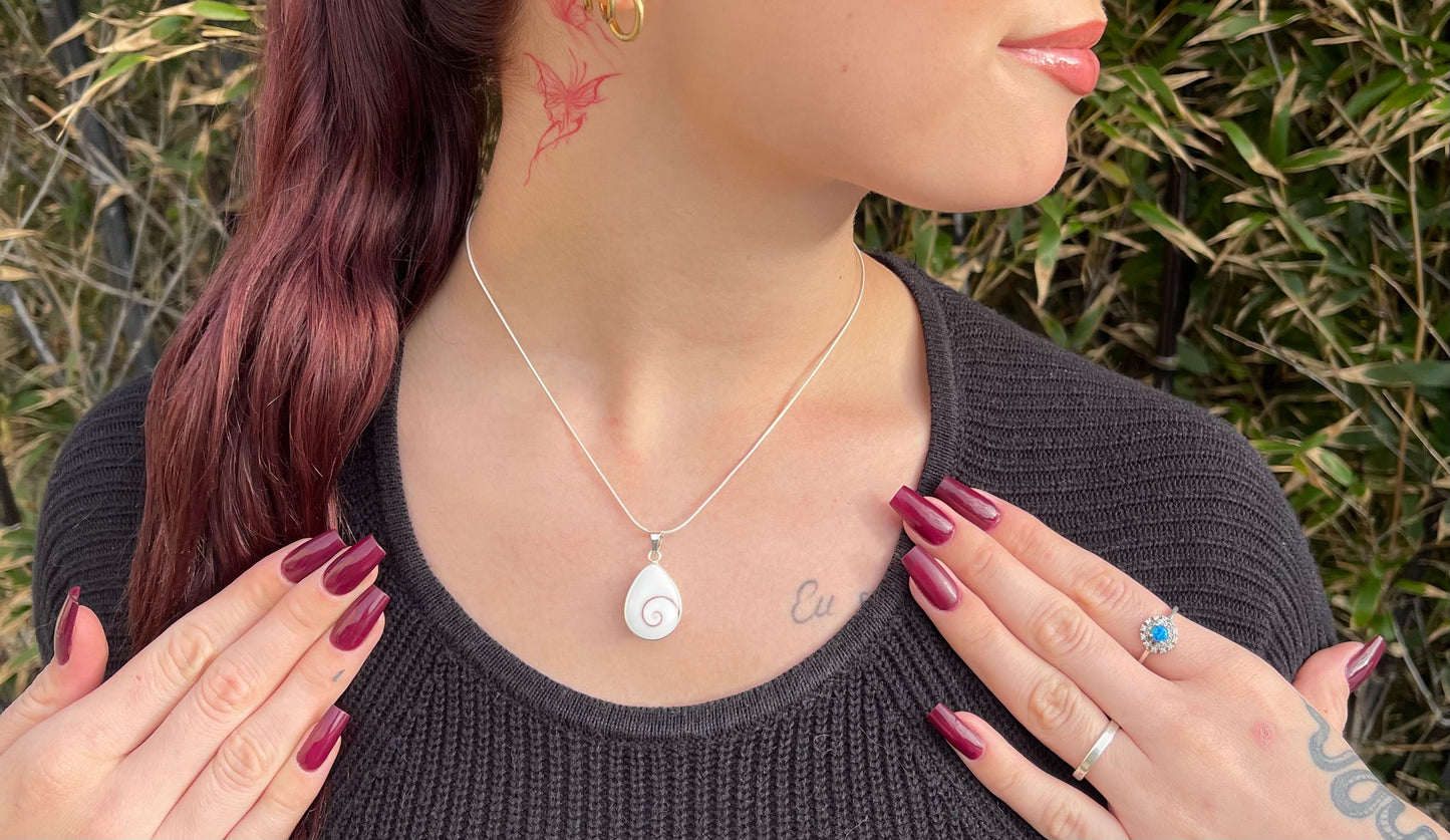 Pendentif Goutte Argent 925 Oeil de Ste Lucie