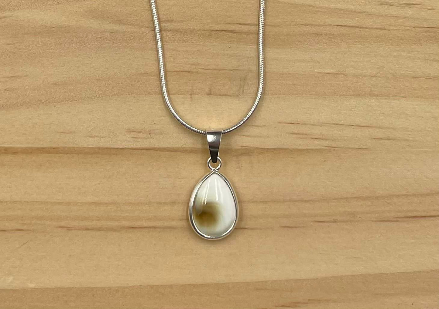 Pendentif Goutte Argent 925 Oeil de Ste Lucie