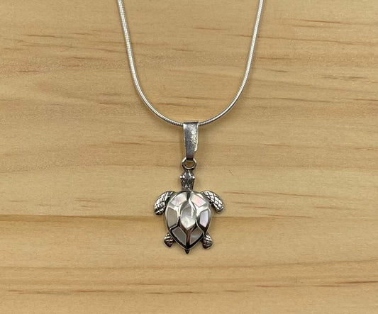 Pendentif Tortue Argent 925 Nacre