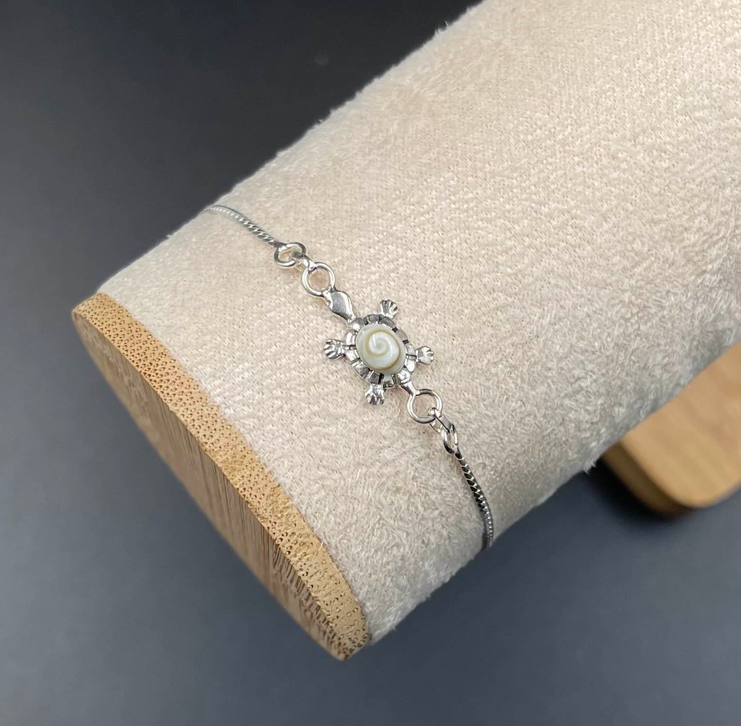 Bracelet Tortue Argent 925 Oeil de Ste Lucie