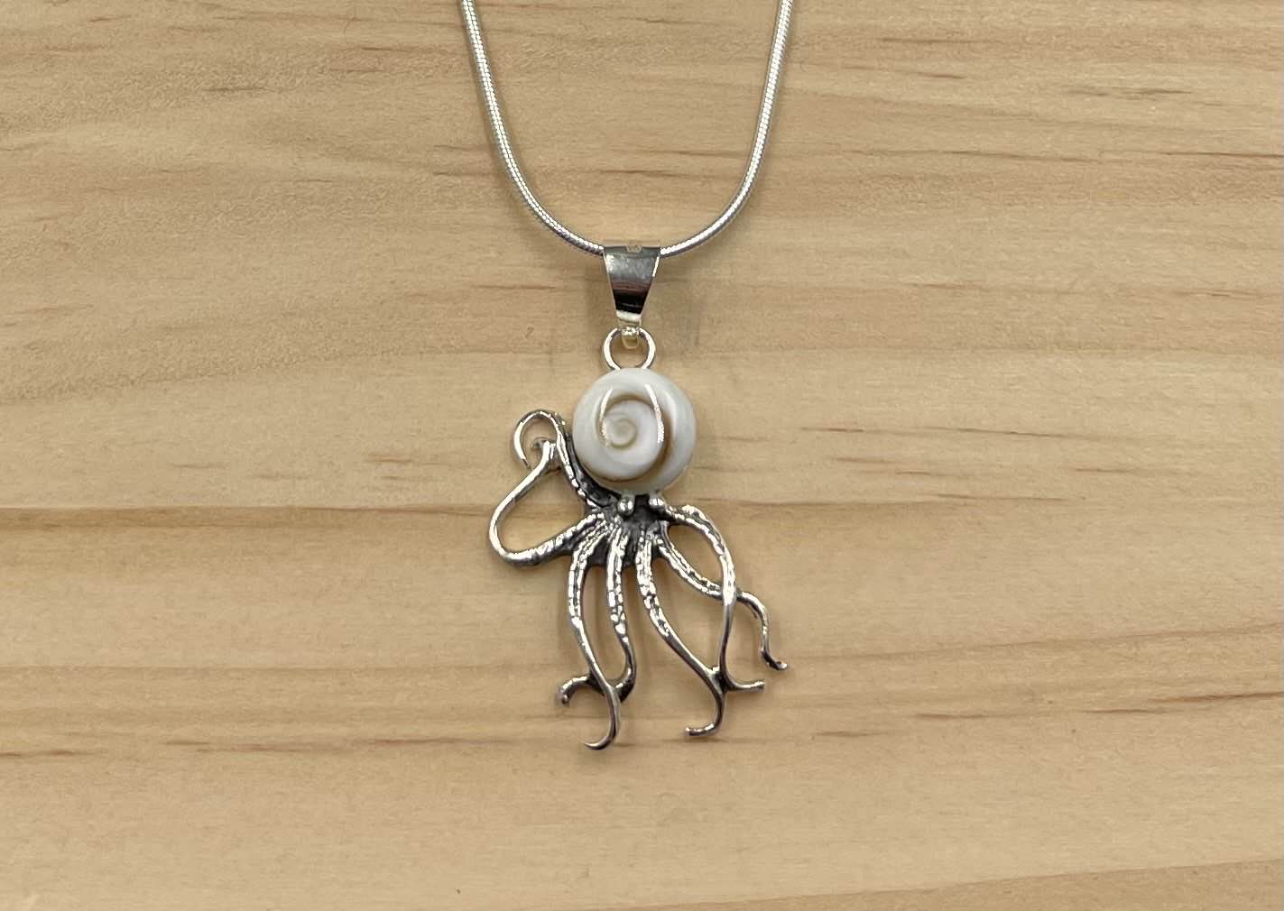 Pendentif Pieuvre Argent 925 Oeil de Ste Lucie