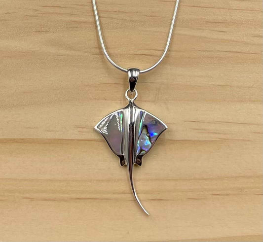 Pendentif Raie Argent 925 Abalone