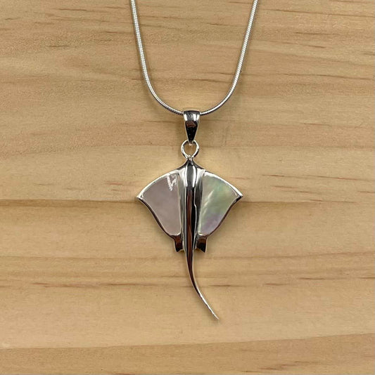 Pendentif Raie Argent 925 Nacre