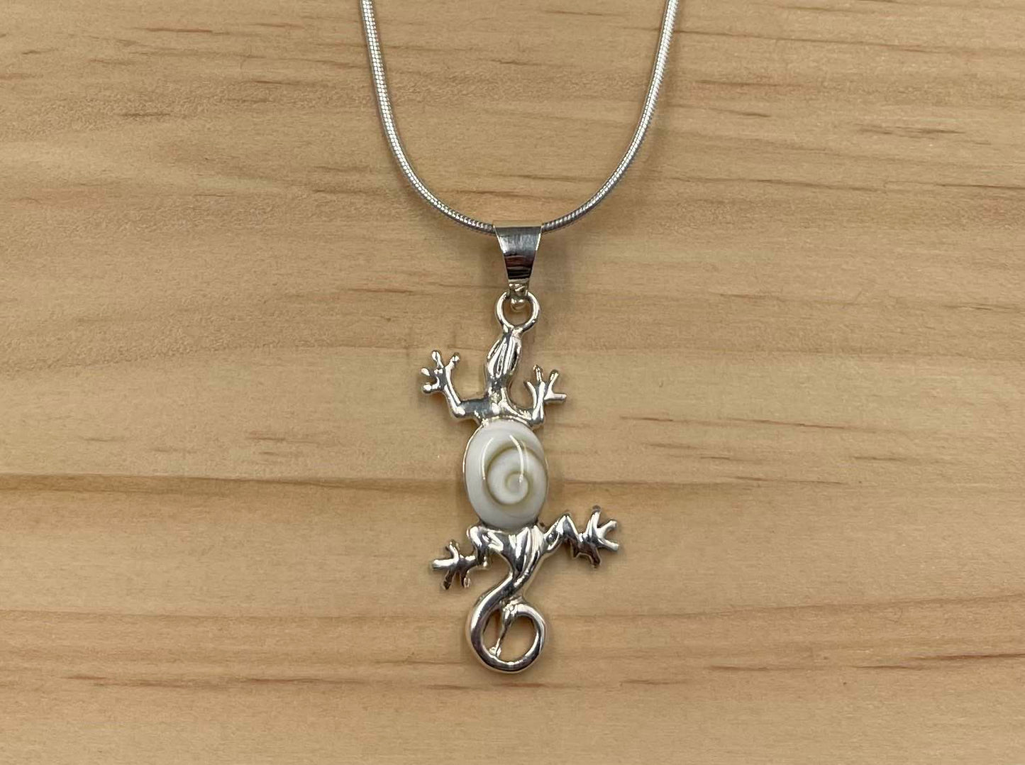 Pendentif Salamandre Argent 925 Oeil de Ste Lucie