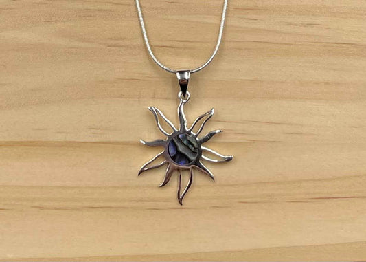 Pendentif Soleil Argent 925 Abalone