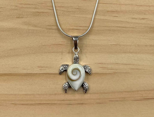 Pendentif Tortue Argent 925 Oeil de Ste Lucie